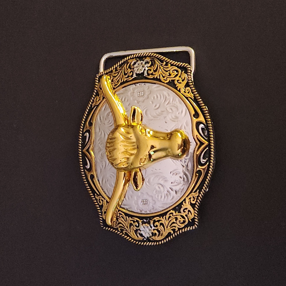 Western Bull Belt Buckle